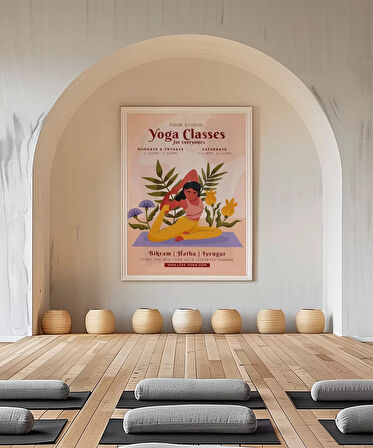 Çerçevesiz Poster Haftalık Yoga Akışı