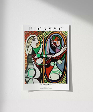 Çerçevesiz Poster Pablo Picasso Ayna Karşısındaki Kız