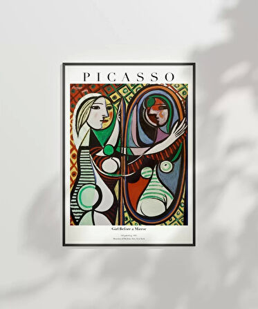 Çerçevesiz Poster Pablo Picasso Ayna Karşısındaki Kız
