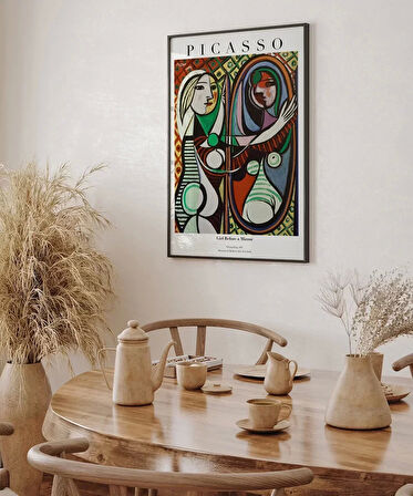 Çerçevesiz Poster Pablo Picasso Ayna Karşısındaki Kız