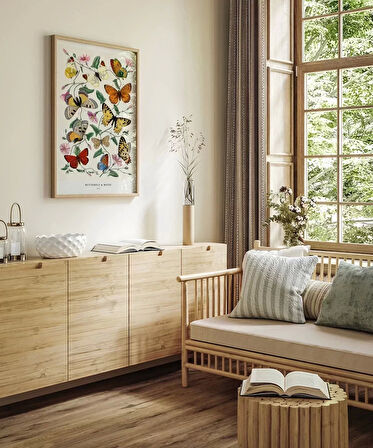 Çerçevesiz Poster Kelebekler ve Güveler