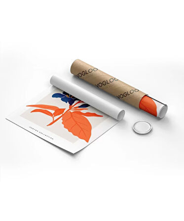 Çerçevesiz Poster Turuncu ve Mavinin Ahenki