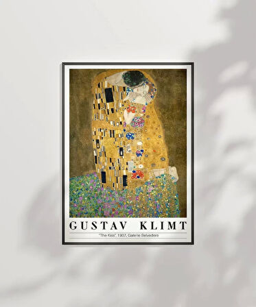 Çerçevesiz Poster Gustav Klimt Öpücük 2