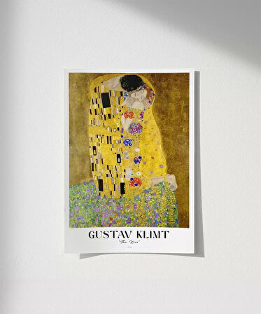 Çerçevesiz Poster Gustav Klimt Öpücük 3