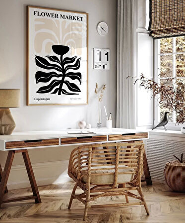 Çerçevesiz Poster White Copenhagen Flower