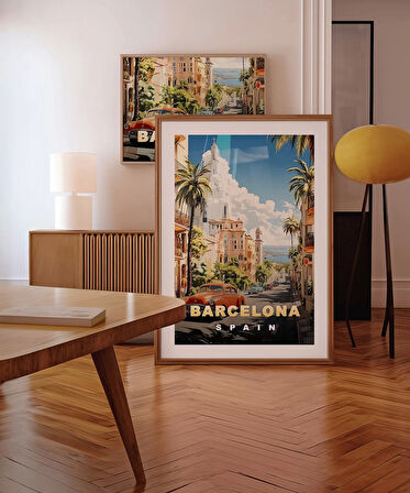 Çerçevesiz Poster Şehir ve Deniz Uyumu – Barcelo