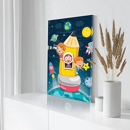 Yıldızlar Arasında Uçuş Kanvas Tablo