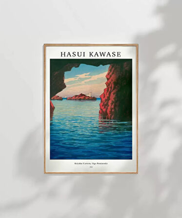 Çerçevesiz Poster Hasui Kawase-Kojaku Mağarası Oga Yarımadası
