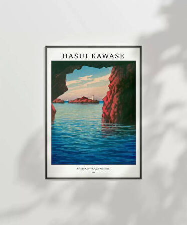 Çerçevesiz Poster Hasui Kawase-Kojaku Mağarası Oga Yarımadası