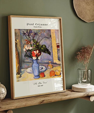 Çerçevesiz Poster Paul Cézanne Mavi Vazo 2