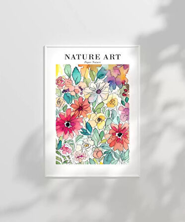 Çerçevesiz Poster Pastel Çiçek Bahçesi