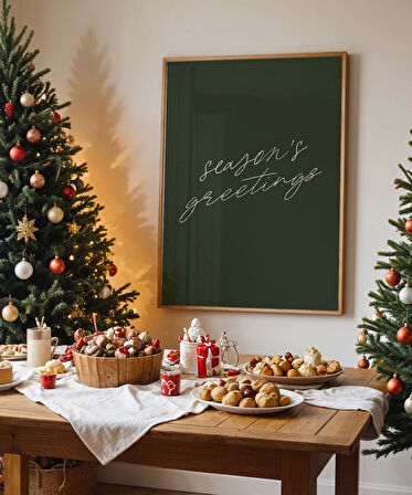 Çerçevesiz Poster Season's Greetings Yılbaşı