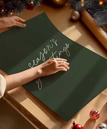 Çerçevesiz Poster Season's Greetings Yılbaşı