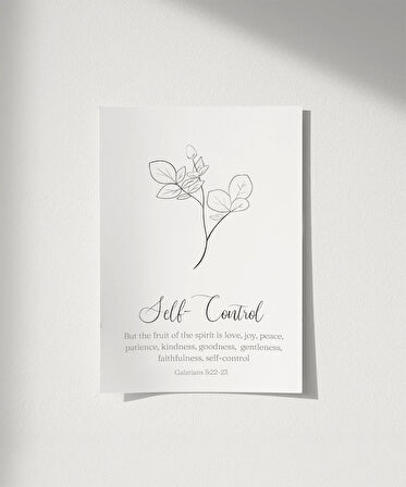 Çerçevesiz Poster Self-ControlTemalı Minimalist