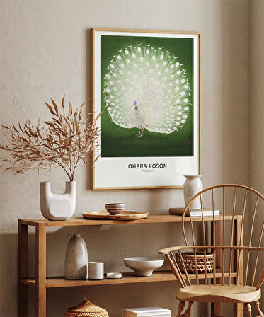 Çerçevesiz Poster Ohara Koson Tavuskuşu