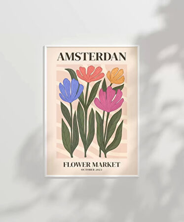 Çerçevesiz Poster Amsterdam'da Çiçek Zamanı