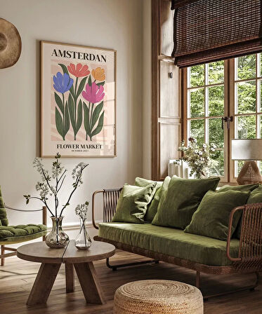 Çerçevesiz Poster Amsterdam'da Çiçek Zamanı
