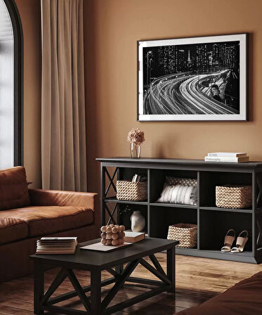 Çerçevesiz Poster Geceye Akan Yollar