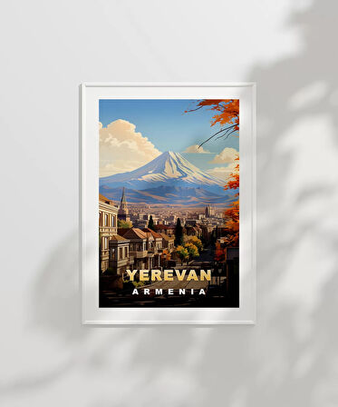 Çerçevesiz Poster Yerevan ve Ararat Dağı Manzarası