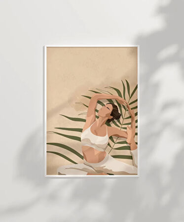 Çerçevesiz Poster Palmelerin Arasında Yoga