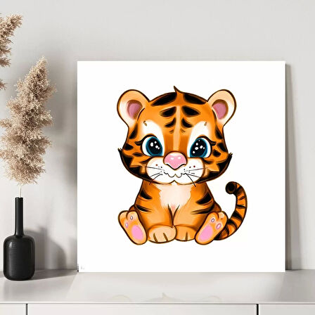 Sevimli Kaplan Kanvas Tablo