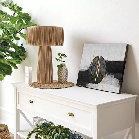 Siyah Altın Daire Kanvas Tablo