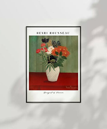 Çerçevesiz Poster Henri Rousseau Çiçek Buketi