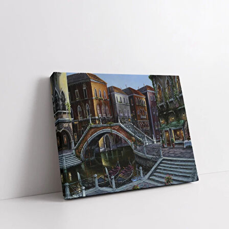 Gece Vakti Köprü Kanvas Tablo