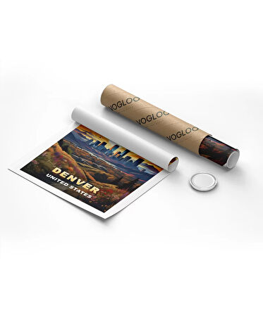 Çerçevesiz Poster Denver'ın Parlayan Ufku