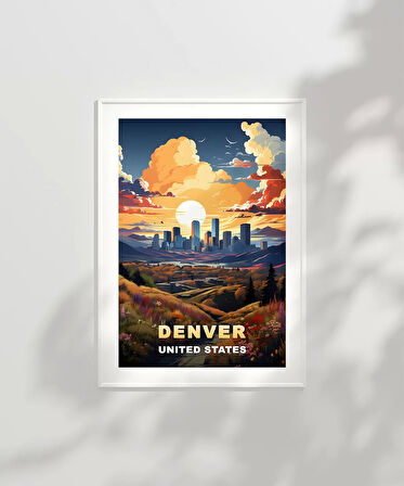 Çerçevesiz Poster Denver'ın Parlayan Ufku