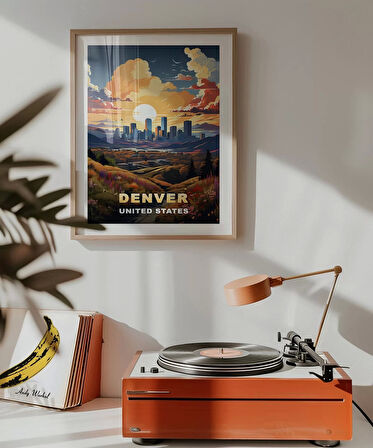 Çerçevesiz Poster Denver'ın Parlayan Ufku