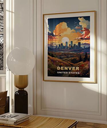 Çerçevesiz Poster Denver'ın Parlayan Ufku