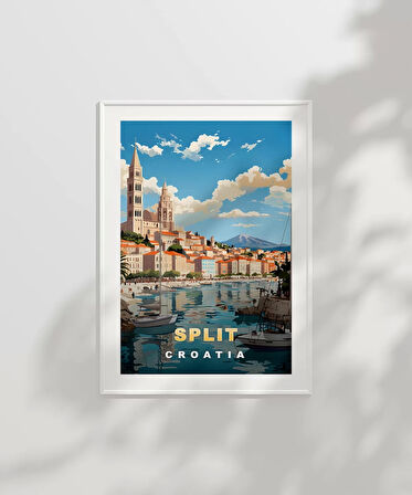 Çerçevesiz Poster Split Sahil Manzarası