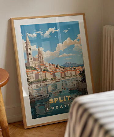 Çerçevesiz Poster Split Sahil Manzarası
