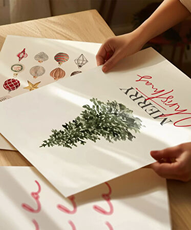 Çerçevesiz Poster Noel Büyüsü 3'lü