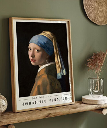 Çerçevesiz Poster Johannes Vermeer İnci Küpeli Kız