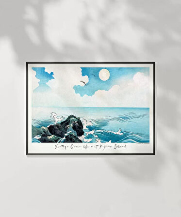 Çerçevesiz Poster Kojima Adası'nda Okyanus Dalgası