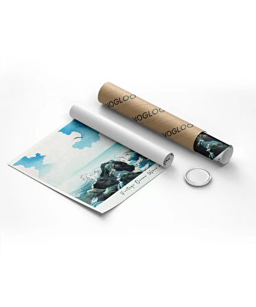 Çerçevesiz Poster Kojima Adası'nda Okyanus Dalgası