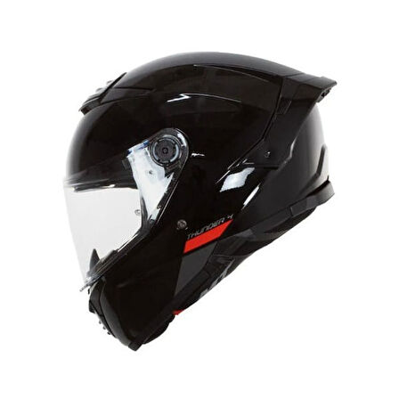 MT Thunder 4 SV  FF118SV Solid A1 Gloss Siyah Full Face Motosiklet Kaskı