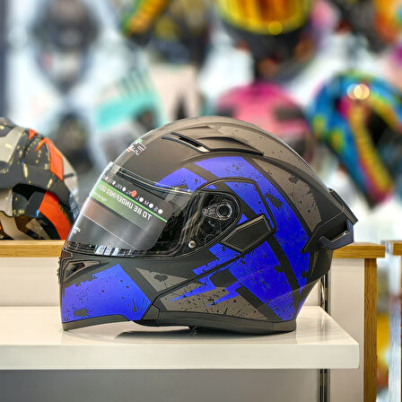 RHKC 902 Çene Açılır Vizörlü Kask Siyah Mavi