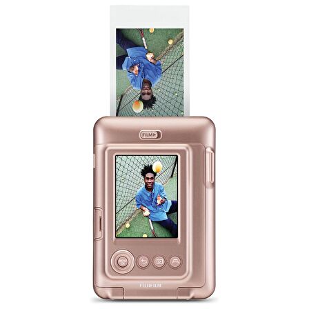 Instax mini LiPlay Hybrid Blush Gold Fotoğraf Makinesi Çantalı Hediye Seti 3