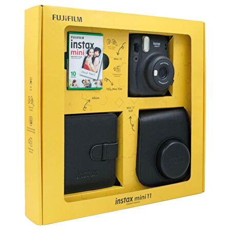 Instax Siyah mini 11 Renkli Özel Kutulu Set