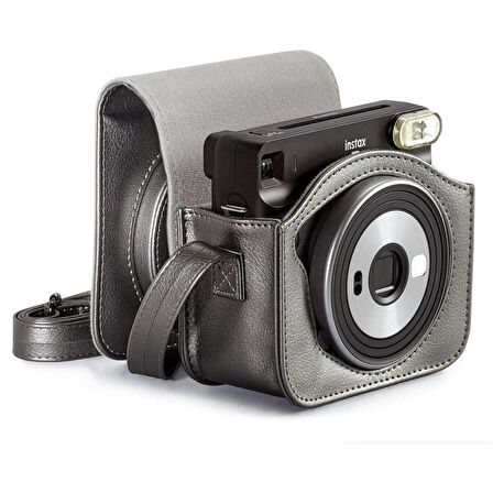 Instax SQ 6 Graphite Gri Deri Çanta-FOTSIBP033