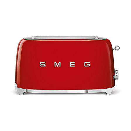 Smeg Kırmızı Isı Ayarlı Kettle ve 2x4 Ekmek Kızartma Makinesi Seti