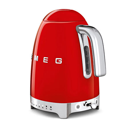 Smeg Kırmızı Isı Ayarlı Kettle ve 2x4 Ekmek Kızartma Makinesi Seti