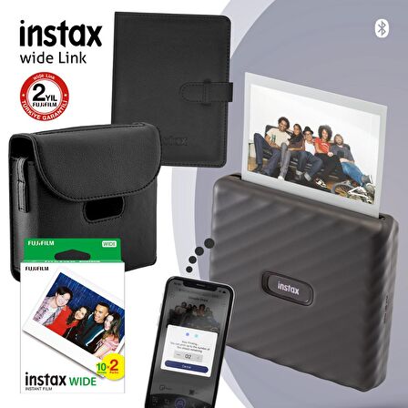 Instax Wide Link Gri Akıllı Telefon Yazıcısı ve Hediye Seti 1