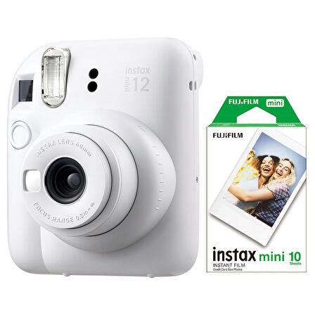 Instax mini 12 Beyaz Fotoğraf Makinesi ve 10'lu mini Film