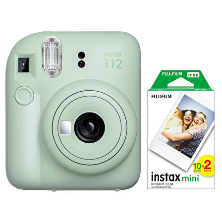 Instax mini 12 Yeşil Fotoğraf Makinesi ve 20'li mini Film