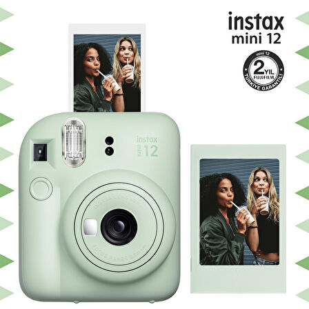 Instax mini 12 Yeşil Fotoğraf Makinesi ve Fotoğraf Çerçeve Seti