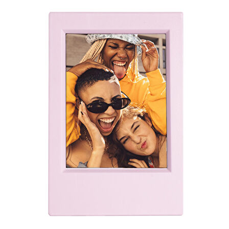 Instax mini 12 Pembe Fotoğraf Makinesi-Çerçeve ve 64'lü Kare Albüm Seti